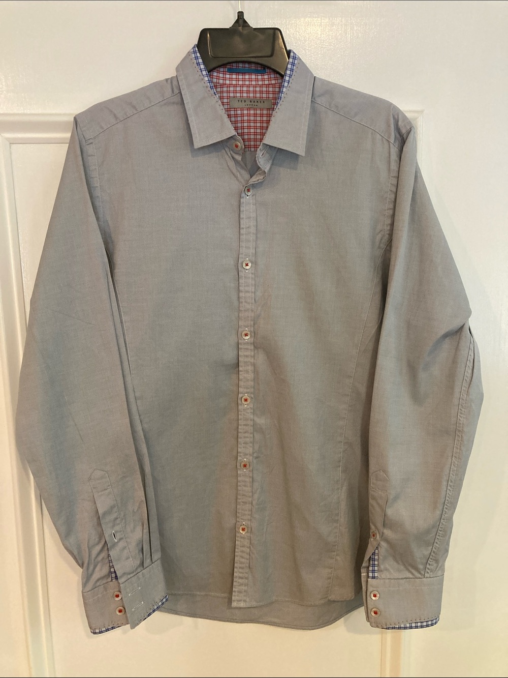 Ted Baker Men's Light Gray Button-Down Dress Shirt